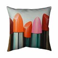 Begin Home Decor 26 x 26 in. Lipstick Collection-Double Sided Print Indoor Pillow 5541-2626-MI53